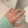 Minimalist Copper Bow Open Ring For Women, Light Luxury Adjustable Index Finger Jewelry view 1