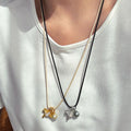 Old Money Faux Pearl Zircon Enamel Horse Sweater Necklace For Women Light Luxury Animal Pendant view 1