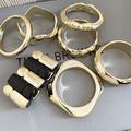 Smooth Geometric Plastic Bangle European American Style Round Minimalist Luxury Wrist Jewelry view 2