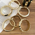 Smooth Geometric Plastic Bangle European American Style Round Minimalist Luxury Wrist Jewelry view 4