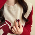 Rhinestone Flocked Resin Horse Brooch, New Chinese Retro Zodiac Animal Pin For Women's Fashion Accessories view 2