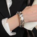 European American Smooth Geometric Plastic Round Bangle Minimalist Light Luxury Fashion Bracelet view 3