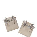 Copper Sparkling Zircon Star Drop Earrings Light Luxury Minimalist Commuter Jewelry view 5