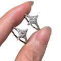 Korean Style Zircon Starburst Copper Ear Cuff Earrings For Women, Light Luxury Geometric Design view 5