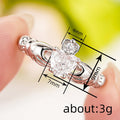 Crown Heart Colorful Ring For Women Love Heart Shape Fairy Style Live Sale Fashion Jewelry view 4