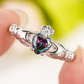 Crown Heart Colorful Ring For Women Love Heart Shape Fairy Style Live Sale Fashion Jewelry view 5