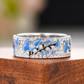 New Chinese Style Forest Orchid Iris Flower Ring For Women Fresh Chinese Painting Jewelry view 2