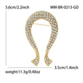 Alloy Rhinestone Ribbon Knot Brooch For Elegant Women's Apparel view 5