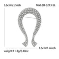 Alloy Rhinestone Ribbon Knot Brooch For Elegant Women's Apparel view 6