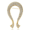 Alloy Rhinestone Ribbon Knot Brooch For Elegant Women's Apparel view 1