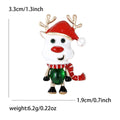 Alloy Enamel Christmas Reindeer Brooch Pin For Festive Apparel Decor view 5