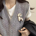 Fabric Cartoon Horse Brooch, Light Luxury Zodiac Animal Pin For Fashion Clothing Accessories view 3