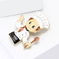 Alloy Chef Figure Brooch Creative Career Lapel Pin For Suits view 3