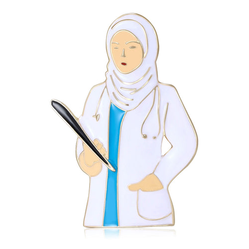 Alloy Female Doctor Brooch For Coats Sweaters And Medical Gifts