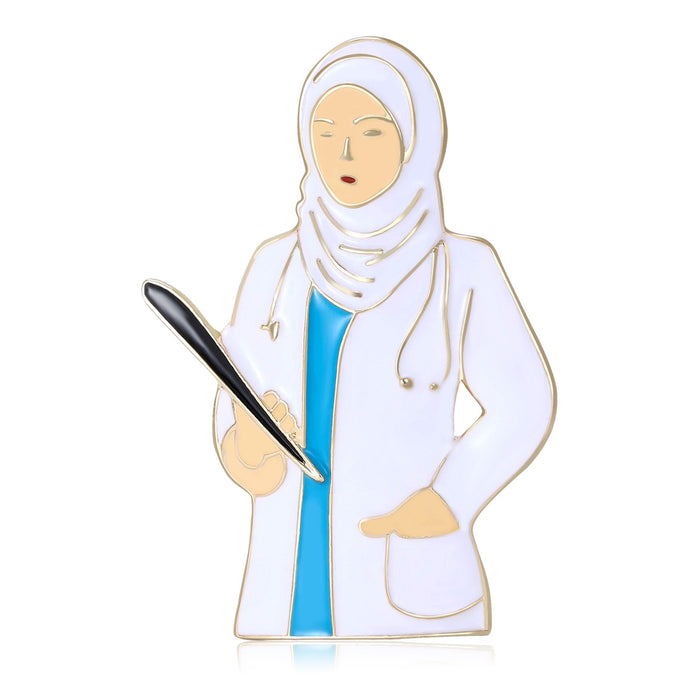 Alloy Female Doctor Brooch For Coats Sweaters And Medical Gifts