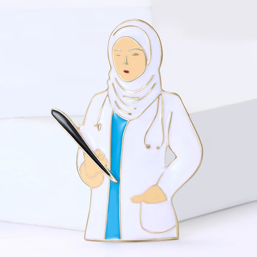 Alloy Female Doctor Brooch For Coats Sweaters And Medical Gifts