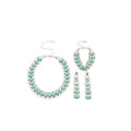 Rhinestone Inlaid Round Resin Bohemian Ethnic Jewelry Set With Necklace Bracelet Earrings For Women view 5