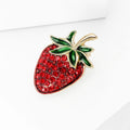 Alloy Enamel Rhinestone Strawberry Brooch Pin For Women's Blazers view 2
