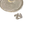 Copper Zircon Flower Triple Layer Clip-on Earrings Elegant Light Luxury Ear Cuffs view 5