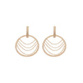 Iron Rhinestone Circle Tassel Drop Earrings Geometric Statement Stud Earrings For Women view 5