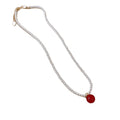 Old Money Style Faux Pearl Beaded Necklace Vintage Geometric Round Choker Collarbone Chain view 5