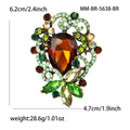 Alloy Crystal Glass Brooch For Luxury Suit And Coat Decoration view 9