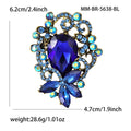 Alloy Crystal Glass Brooch For Luxury Suit And Coat Decoration view 5