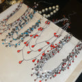 Light Luxury Faux Pearl Rhinestone Heart Necklace For Women Sweet Cool Clavicle Choker view 2