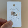 Light Luxury Copper Zircon Wheat Round Clip-on Earrings No Piercing Ear Cuffs view 2
