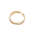 European Style Copper Rhinestone Multilayer Crossover Open Bangle For Women Daily Jewelry view 5
