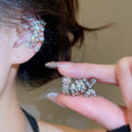 Light Luxury Copper Zircon Bow Clip-on Earrings For Women No Piercing Cartilage Ear Cuffs view 1