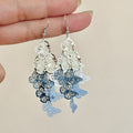 Light Luxury Hollow Butterfly Tassel Iron Drop Earrings For Women view 2