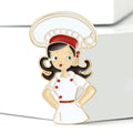 Alloy Chef Figure Brooch Pin For Collar And Suit Decoration view 2