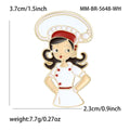 Alloy Chef Figure Brooch Pin For Collar And Suit Decoration view 4