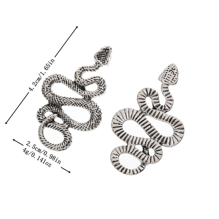 Antique Silver Zinc Alloy Snake Charm Pendant No.622433 for DIY Necklace Bracelet Jewelry Making