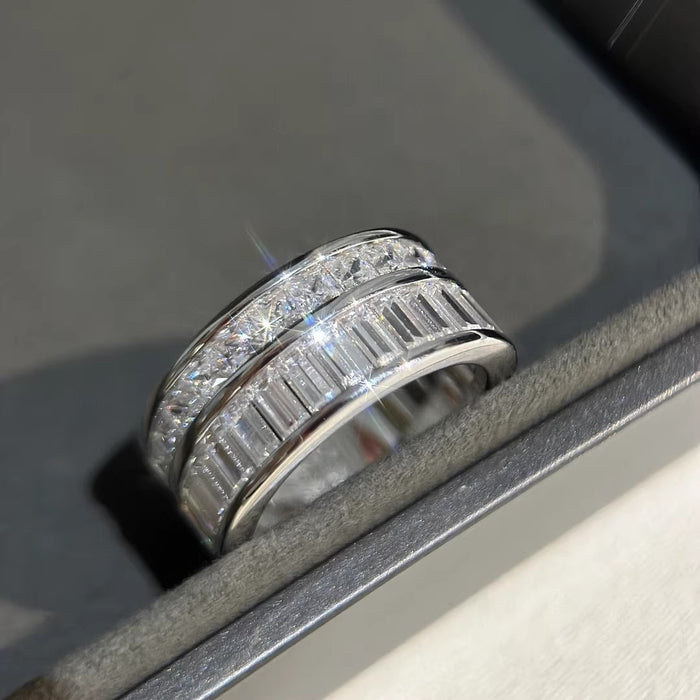 Classic Minimalist CZ Wax Setting Ring For Women, Stylish Commuter Fashion Finger Jewelry