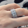 Classic Minimalist CZ Wax Setting Ring For Women, Stylish Commuter Fashion Finger Jewelry view 3