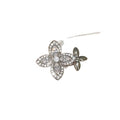 Light Luxury Copper Zircon Flower Open Ring Elegant French Style Adjustable Index Finger Jewelry view 5