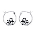 Cute Red Panda Leaning Ear Cuffs For Women, Metal Style Oil Painted Gentle Fashion Jewelry Earrings view 1
