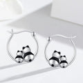 Cute Red Panda Leaning Ear Cuffs For Women, Metal Style Oil Painted Gentle Fashion Jewelry Earrings view 2