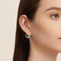 Cute Red Panda Leaning Ear Cuffs For Women, Metal Style Oil Painted Gentle Fashion Jewelry Earrings view 3