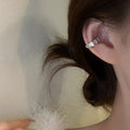 Copper Zircon Snake Clip-on Earrings For Women, Light Luxury Korean Japanese Ear Cuff Style view 2
