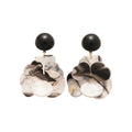 2026 New Minimalist Resin Flower Drop Earrings With Silver Posts Fashion OL Style For Women view 5