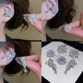 Light Luxury Copper Zircon Flower Petal Clip-on Earrings Korean No Piercing Ear Cuff Jewelry view 1