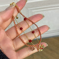 18K Gold Plated Copper Zircon Enamel Horse Bangle New Chinese Zodiac Jewelry For Women view 4