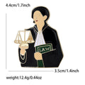 Alloy Lawyer Figure Brooch For Suit Collar Career Accessories view 5