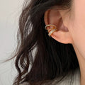 Light Luxury Triple Layer Faux Pearl Zircon Geometric Clip-on Earrings For Women view 3