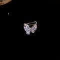 Korean Light Luxury Copper Zircon Butterfly Clip-on Earrings For Women view 4