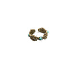 Copper Rhinestone Heart Cross Open Ring Vintage Light Luxury Fashion Index Finger Jewelry view 5