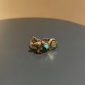 Copper Rhinestone Heart Cross Open Ring Vintage Light Luxury Fashion Index Finger Jewelry view 4